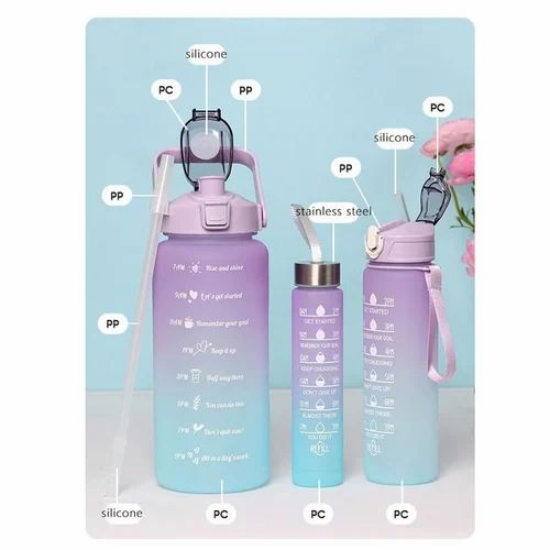 Sports Water Bottles Pack of 3