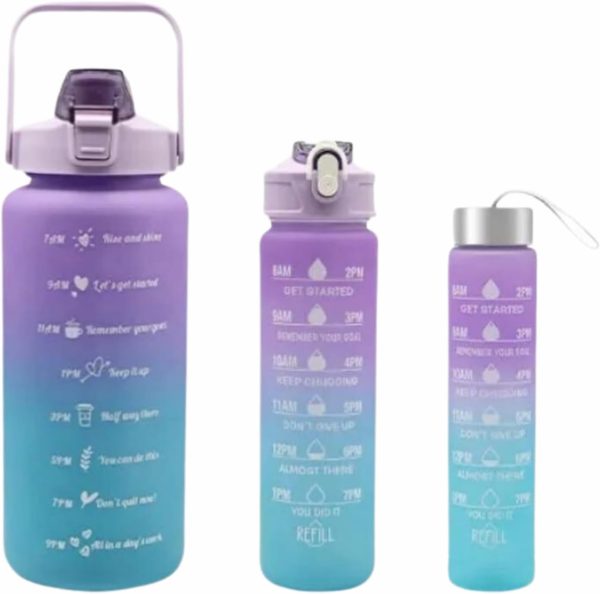 Sports Water Bottles Pack of 3